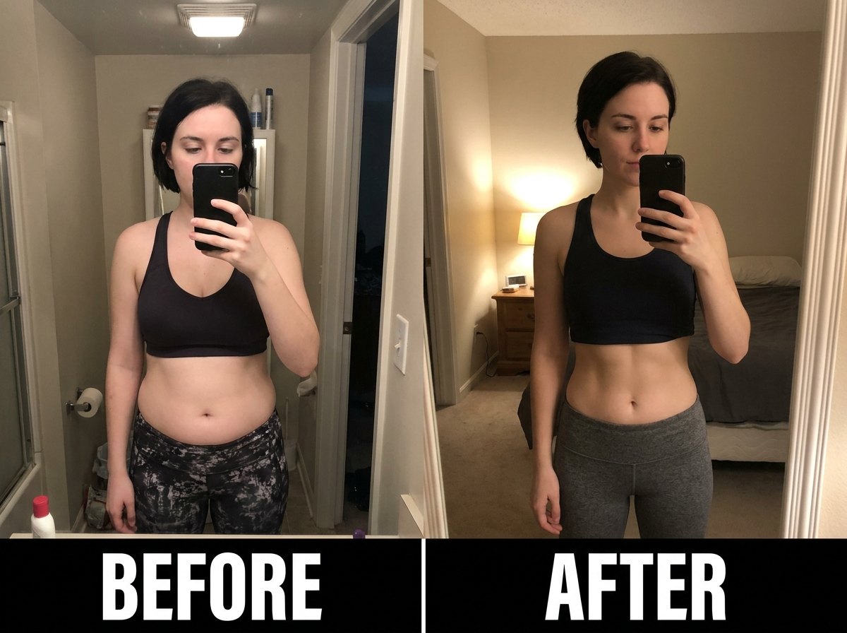 Before / after, core-focused training